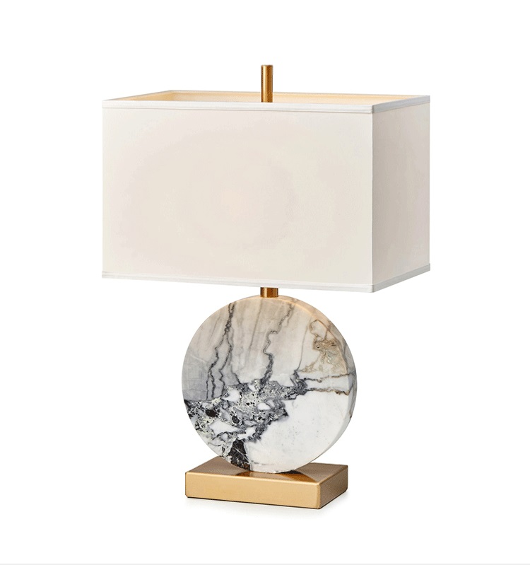 Настольная лампа Lua Grande Table Lamp gray marble  фото 1