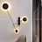 Светодиодная настенная лампа с плафонами в виде дисков разного диаметра внутри золотых колец TINT TRIO фото 8