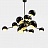 Металлическая люстра в стиле скандинавского минимализма CLUSTER 11 плафонов Черный фото 2