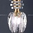Дизайнерский подвесной светильник с многогранным хрустальным плафоном в комбинированном держателе цвета латуни и хрома CHARLIZE фото 5