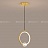 Серия подвесных светильников с шарообразными хрустальными плафонами на металлическом кольце с внутренним LED-свечением LUANA 1 кольцо золото фото 16