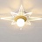 Светодиодный потолочный светильник со стеклянным абажуром в форме звезды и шарообразным плафоном PIXIE золотая окантовка фото 4