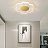 Светодиодный потолочный светильник со стеклянным абажуром в форме цветка LUSIE золотой центр фото 6