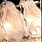 Реечный светильник с двурядным абажуром из стеклянных подвесок с эффектом белого дыма JULIS LONG фото 10