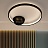 Потолочный светильник в форме светодиодного кольца с круглым потолочным креплением Dorkas 42.5 Черный фото 7