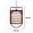 Серия подвесных светильников со стеклянными матовыми плафонами эллиптической формы внутри сетчатого абажура KIOTO A фото 15
