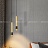 Подвесной светодиодный светильник вытянутой цилиндрической формы с металлической отделкой в черном и латунном цвете VOGEL B фото 8