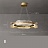 Серия кольцевых светодиодных люстр с составным плафоном из рельефных пластин из стекла SAMANTHA модель В 80 см   фото 6