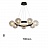 Серия люстр с шарообразными ребристыми плафонами из стекла и светодиодным диском в центре GIANTS 13 ламп фото 2