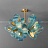 Серия дизайнерских люстр на лучевом каркасе со стеклянными рассеивателями в форме лепестков с панцирной поверхностью LUCIA фото 11