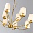 Дизайнерская люстра с текстильными плафонами и стеклянным декором MERANO 12 плафонов  фото 10