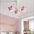 Люстра в скандинавском стиле с деревянными элементами BONNY 8 плафонов Розовый фото 10