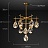 Серия светодиодных люстр на лучевом каркасе с цилиндрическими плафонами и кристальными рассеивателями в форме бриллиантов GLASGOW CH фото 9
