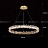 Светодиодная люстра с декором из граненых стеклянных бусин на кольцевом каркасе THERA 60 см   Золотой фото 11