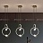 Серия подвесных светильников с шарообразными хрустальными плафонами на металлическом кольце с внутренним LED-свечением LUANA 2 кольца черный фото 15