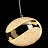 Подвесной светильник с блестящим плафоном эллиптической формы с зигзагообразным элементом золотого цвета AMADEO фото 2