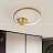 Потолочный светильник в форме светодиодного кольца с круглым потолочным креплением Dorkas 42.5 Черный фото 4