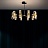 Серия современных люстр с плафонами из стекла SENSE 8 плафонов  Черный фото 6