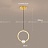 Серия подвесных светильников с шарообразными хрустальными плафонами на металлическом кольце с внутренним LED-свечением LUANA 1 кольцо золото фото 8