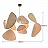 Дизайнерская люстра на лучевом каркасе с треугольными рассеивателями из бамбукового плетения RAVDNA B фото 3