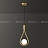 Подвесной светильник с шарообразным рельефным плафоном из хрусталя на каплевидном каркасе из металла HOOP DROP LUX фото 7