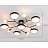Серия потолочных светодиодных люстр с дисковидными и шарообразными плафонами на разветвленном каркасе MARTA-2 C серый фото 12