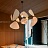 Дизайнерская люстра на лучевом каркасе с треугольными рассеивателями из бамбукового плетения RAVDNA B 100 фото 6