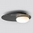Потолочный светильник со стеклянным плафоном на латунной плоскости LONE Черный фото 7