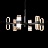 Серия современных люстр с плафонами из стекла SENSE 15 плафонов  Черный фото 3