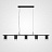 Светодиодный реечный подвесной светильник ALERT LONG 5 плафонов Хром фото 5