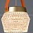 Подвесной светодиодный светильник с многогранным рельефным плафоном на красном кожаном ремешке CAROL фото 3
