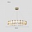 Серия кольцевых люстр на струнном подвесе с абажуром из прямоугольных пластин RENWER 100 см   фото 3