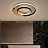 Светодиодный потолочный светильник в виде композиции из металлических колец CHARITY фото 4