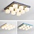 Серия потолочных люстр с матовыми стеклянными плафонами квадратной формы BOARD CUBE 9 плафонов Коричневый фото 5