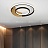 Светодиодный потолочный светильник в виде композиции из металлических колец CHARITY фото 2