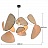 Дизайнерская люстра на лучевом каркасе с треугольными рассеивателями из бамбукового плетения RAVDNA B фото 2