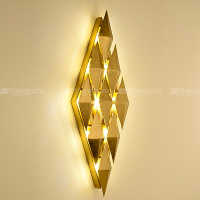 Настенное бра в виде ромба Modern Designer Gold Rhombus A  фото 1