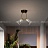 Потолочный светильник с двумя стеклянными плафонами на металлическом кольце ADRIELL CH Латунь и черный фото 12