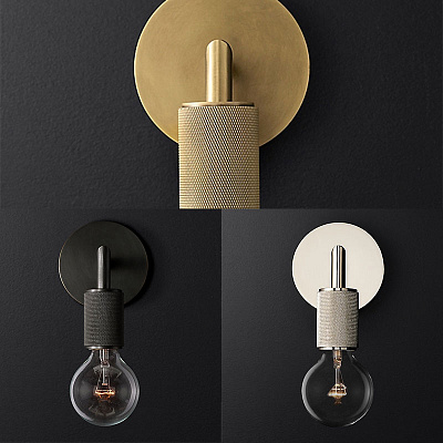 Бра RH Utilitaire Single Sconce Черный  фото 1