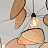 Дизайнерская люстра на лучевом каркасе с треугольными рассеивателями из бамбукового плетения RAVDNA B фото 7