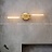 Настенный светильник с двумя плафонами вытянутой цилиндрической формы на металлическом основании VALA WALL A латунь фото 15