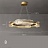 Серия кольцевых светодиодных люстр с составным плафоном из рельефных пластин из стекла SAMANTHA модель А 100 см   фото 7