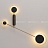 Светодиодная настенная лампа с плафонами в виде дисков разного диаметра внутри золотых колец TINT TRIO фото 9