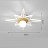 Светодиодный потолочный светильник со стеклянным абажуром в форме звезды и шарообразным плафоном PIXIE белая окантовка фото 3