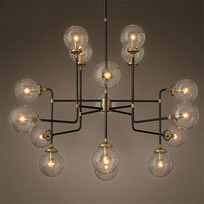 Люстра Bistro Globe Clear Glass Chandelier 16  фото 1