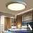 Светодиодный деревянный потолочный светильник LID 47 см  Голубой фото 5
