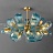 Серия дизайнерских люстр на лучевом каркасе со стеклянными рассеивателями в форме лепестков с панцирной поверхностью LUCIA фото 13