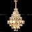 Серия дизайнерских люстр с каскадным абажуром из рельефных хрустальных подвесок геометрической формы SIMONETTA фото 7