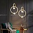 Серия подвесных светильников с шарообразными хрустальными плафонами на металлическом кольце с внутренним LED-свечением LUANA 1 кольцо золото фото 7