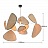 Дизайнерская люстра на лучевом каркасе с треугольными рассеивателями из бамбукового плетения RAVDNA B 80 фото 4